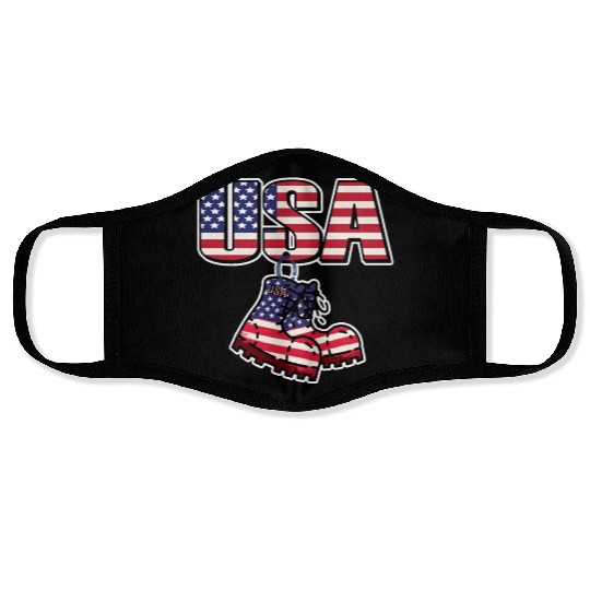 God bless America the land of the free Face Masks