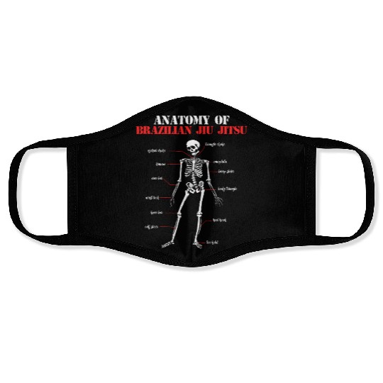 Mma Grappling Anatomy Of Bjj Brazilian Jiu Jitsu Face Masks