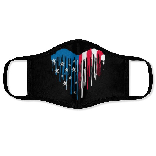 "USA: Land of the Free, Home of the Brave" Face Masks
