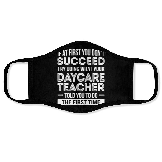 Daycare Teacher T Funny Appreciation Face Masks