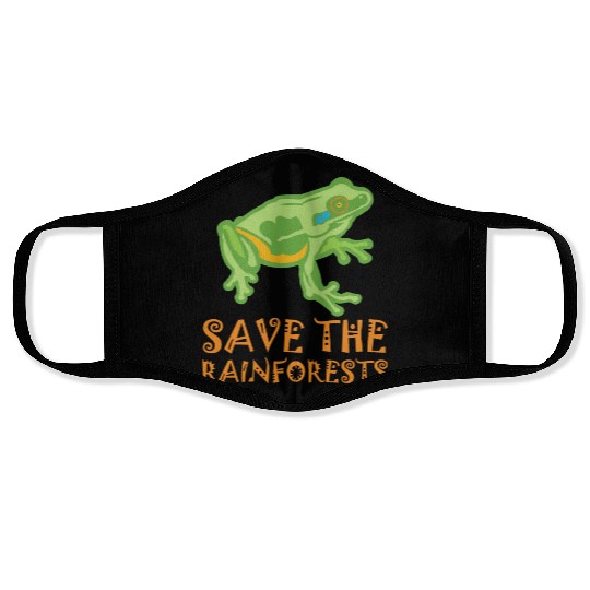 Save The Rainforests Tree Frog Face Masks