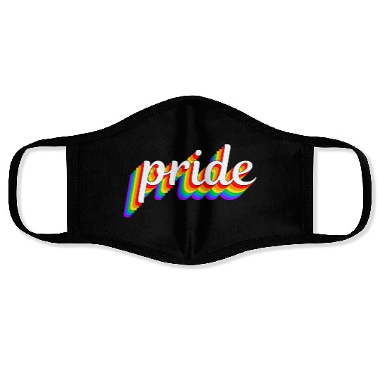 Happy Pride Rainbow Multi Color Gay Lesbian Lgbtq Face Masks