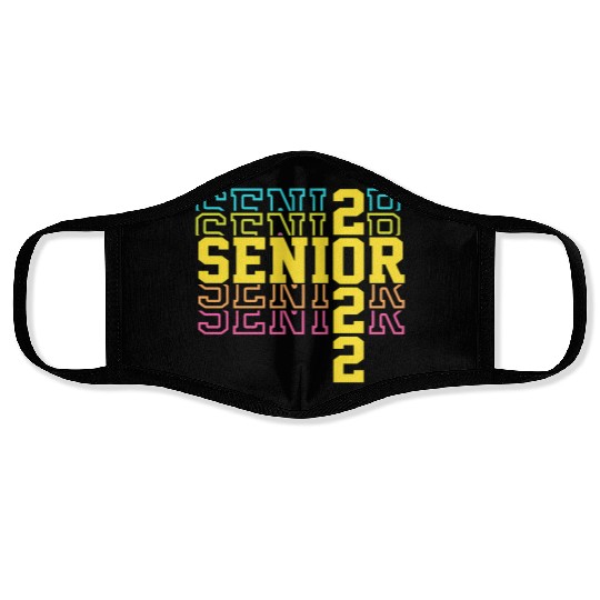 Grad 22 Senior Class Of 2022 Bright Colors Ns Will Face Masks