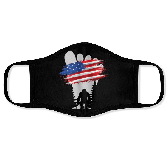 Bigfoot 4th July b Face Masks