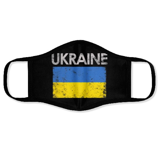 Ukraine Ukrainian Flag Pride Face Masks