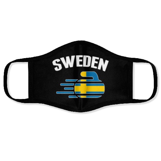 Sweden Curling Rock Sport Fans Swedish Curlers Win Face Masks