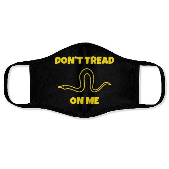 Dont Tread On Me Line Snake Face Masks