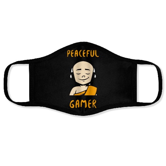 Peaceful Gamer Monk Face Masks