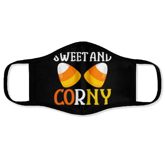 Halloween Design Candy Corn Sweet And Corny Face Masks