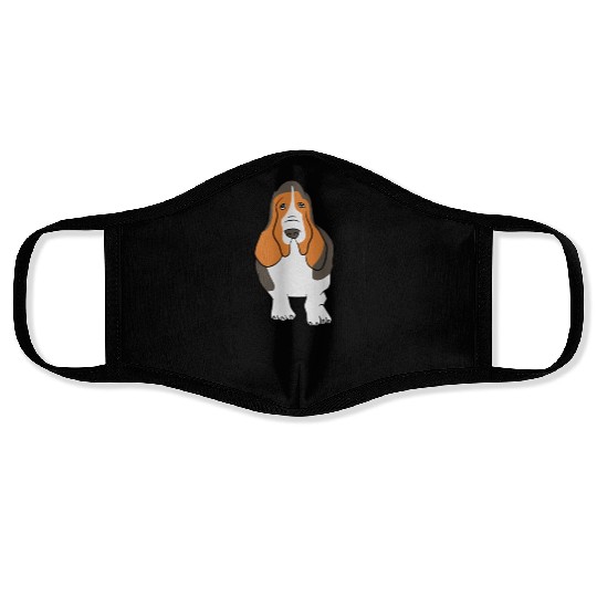 Basset Hound In Pocket Basset Dog Face Masks