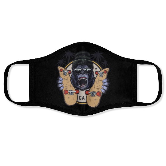 Skateboarding Monkey Face Masks