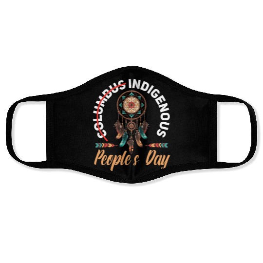 Aboriginal Indians Indigenous Native American Day Face Masks