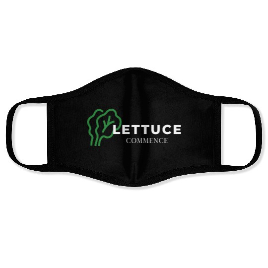 Lettuce Gardening Funny Saying Quote Face Masks