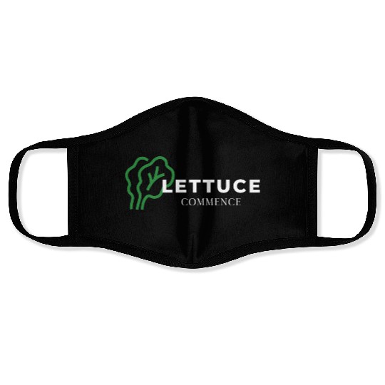 Lettuce Gardening Funny Saying Quote Face Masks