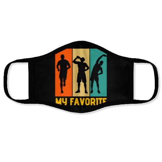 gym my favorite, fitness, sports Face Masks