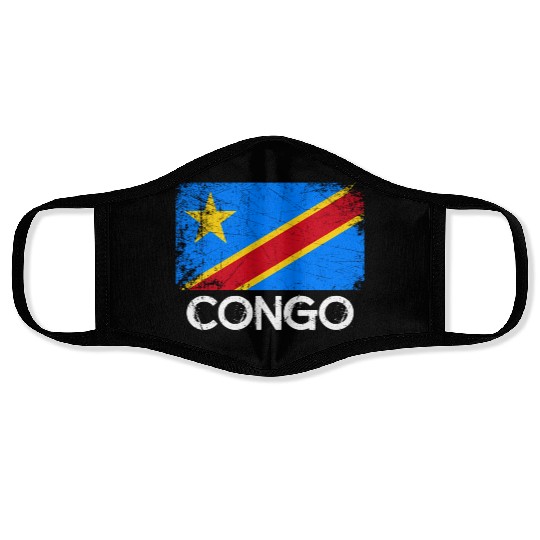 Congolese Flag Made In Congo Face Masks