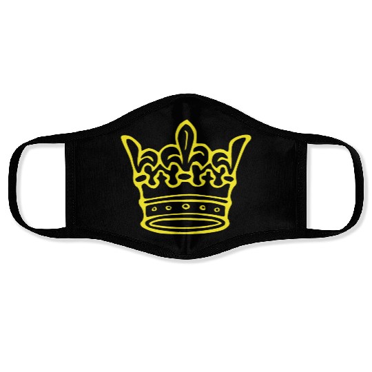 Crown Neon Yellow Face Masks