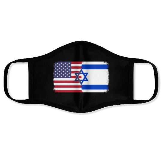 Israel Usa Flag Face Masks