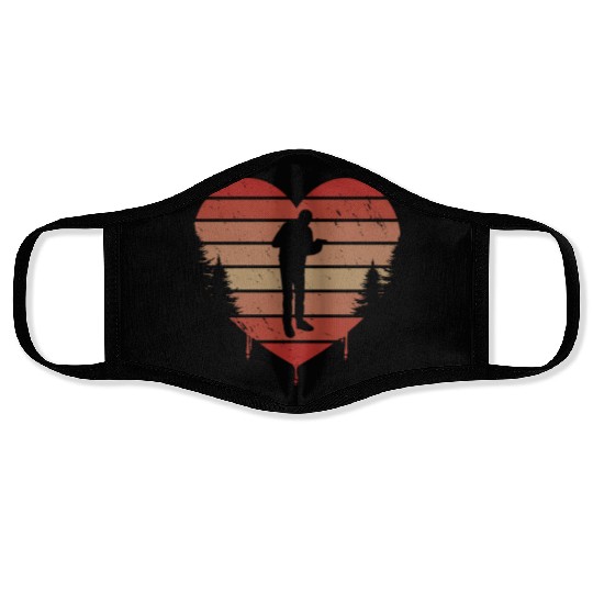 Cute Red Vintage Heart Poetry Valentine Day Love Face Masks
