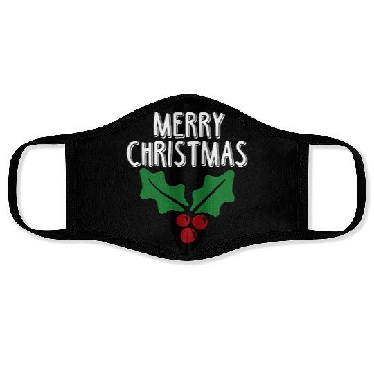 Holly Berry Christmas Face Masks