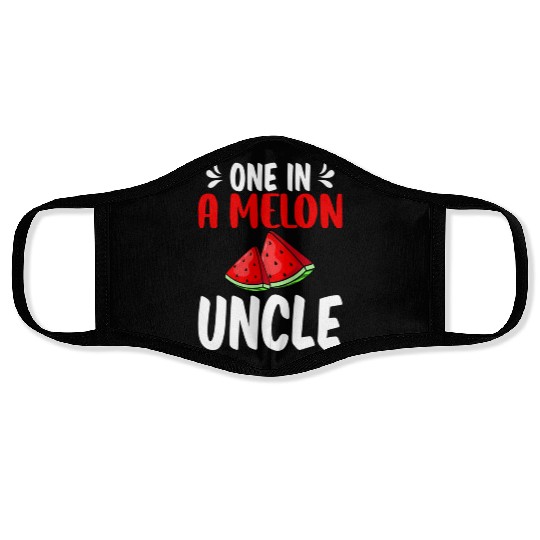 One In A Melon Uncle Watermelon Family Face Masks