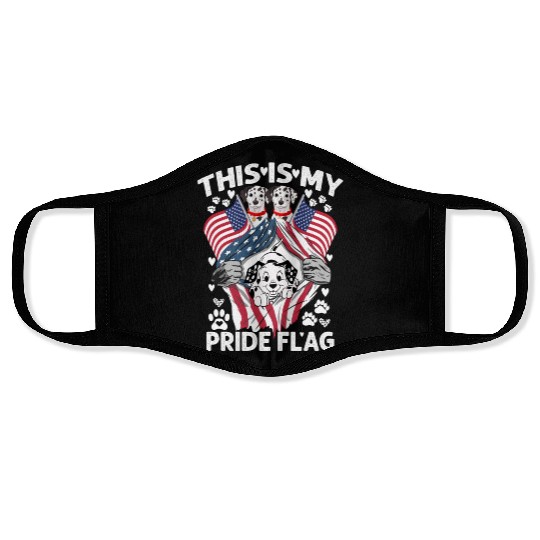 Dalmatian Pride Flag Face Masks
