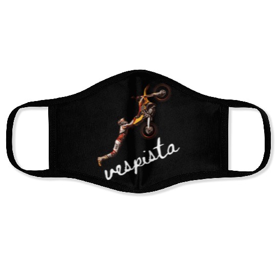 Vespista Vespa Biker Motorcycle Scooter For Him Fo Face Masks