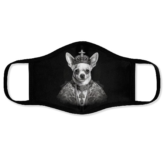 Chihuahua - Pope Dog Church Vatican Catholic Face Masks