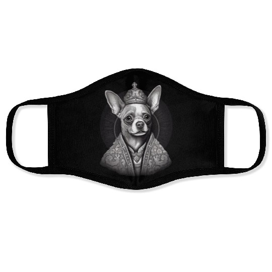 Chihuahua - Pope Dog Church Vatican Catholic Face Masks