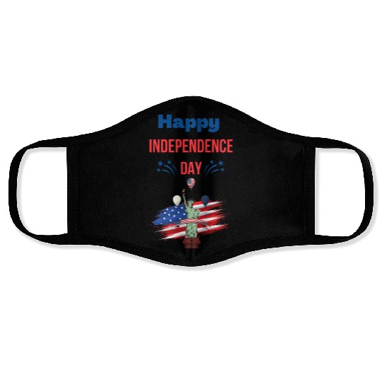 Happy independence day Face Masks