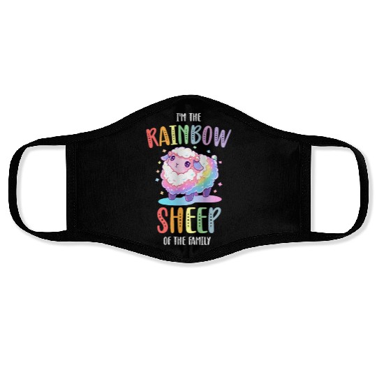 Rainbow Sheep LGBTQ Transgender Pride Community Face Masks