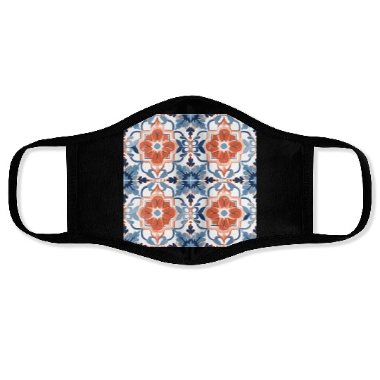 Floral Fantasia Detailed Summer Tile Collection 04 Face Masks