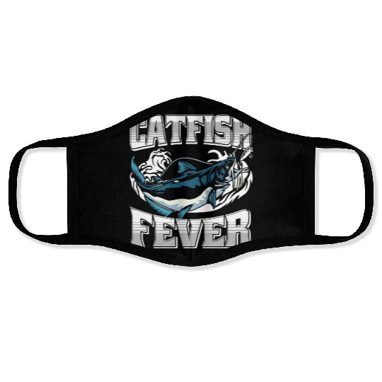 Noodling Flathead Fishing Catfish Angler Face Masks