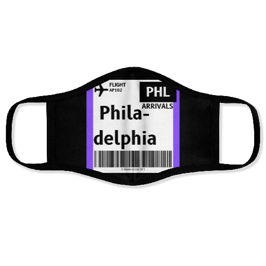 airplane ticket philadelphia Face Masks