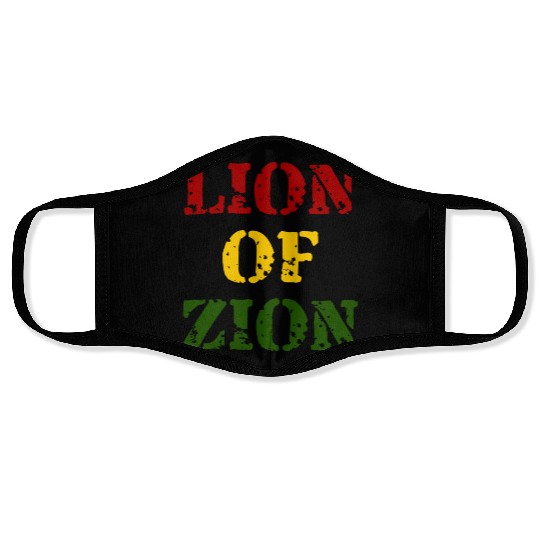 Lion Of Zion Reggae Colors Face Masks