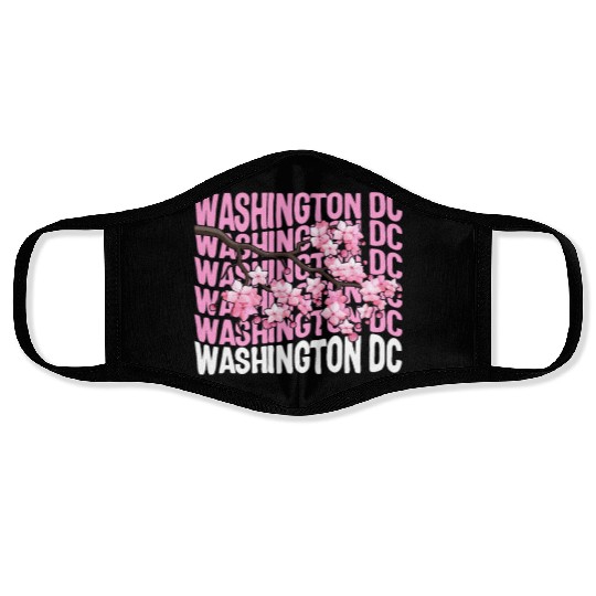 Washington DC Face Masks, Cherry Blossom Floral Pop