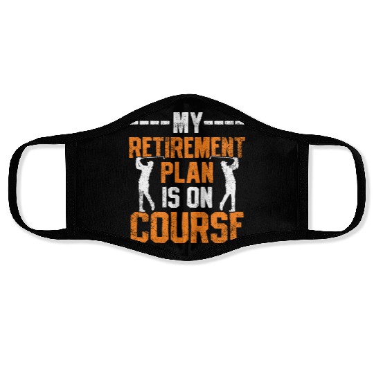 Golfing Golfer Retirement tumblr Face Masks