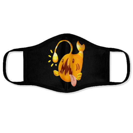 The Orange Candy Corn Angler Fish Face Masks