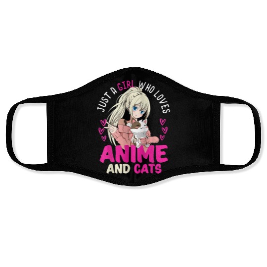 Anime Otaku Cats Japanese Anime Girl Kawaii Cat Face Masks