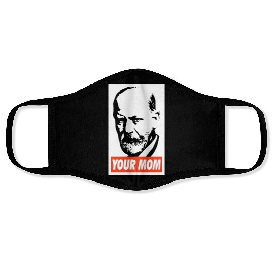 Sigmund Freud Your Mom Face Masks