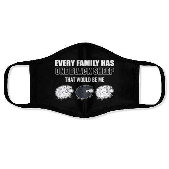 Family Black Sheep Shepherd Face Masks