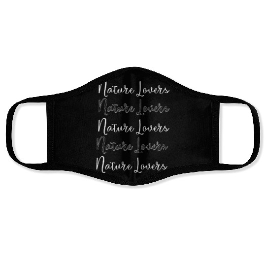 Nature Lovers Texts Typography Face Masks