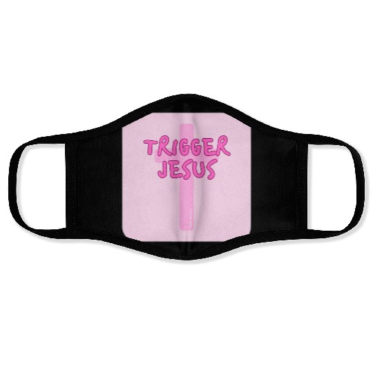 Trigger Jesus Affirmation By Abby Anime(c) Face Masks