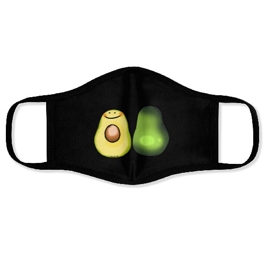 Cute Green Avocado Face Masks