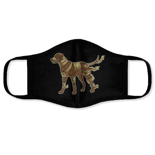 Funny Halloween Costume Mummy Boxer Dog Lover Face Masks