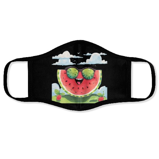 Cute Watermelon Party Summer Melon Fruit Face Masks