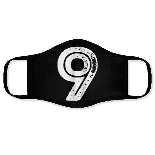 Number 9 Nine Sports Jersey Lucky Number Face Masks