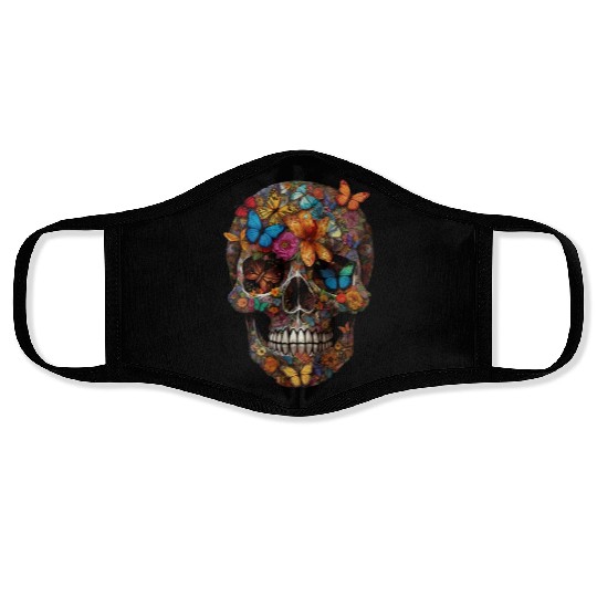 Skull and Butterflies - Stupid Face Masks