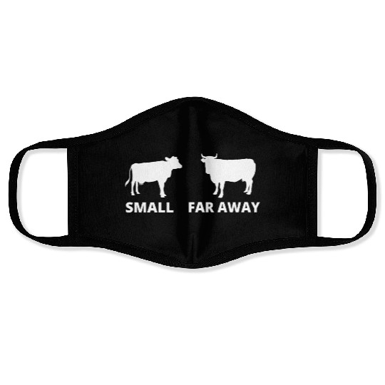 Small Cow Far Away Face Masks Funny Father Ted Dougal