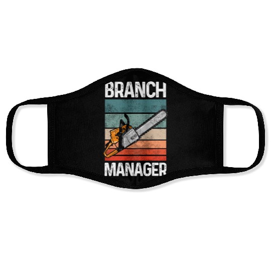 Branch Manager Meme Chainsaw Profession Manager Face Masks